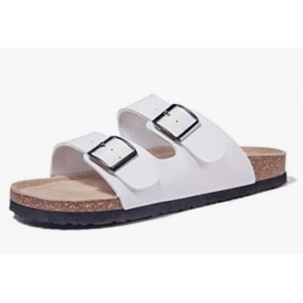 (B27/7)Tf Star Women 2-Strap Adjustable Buckle, Flat Casual Beach Sandals Size11